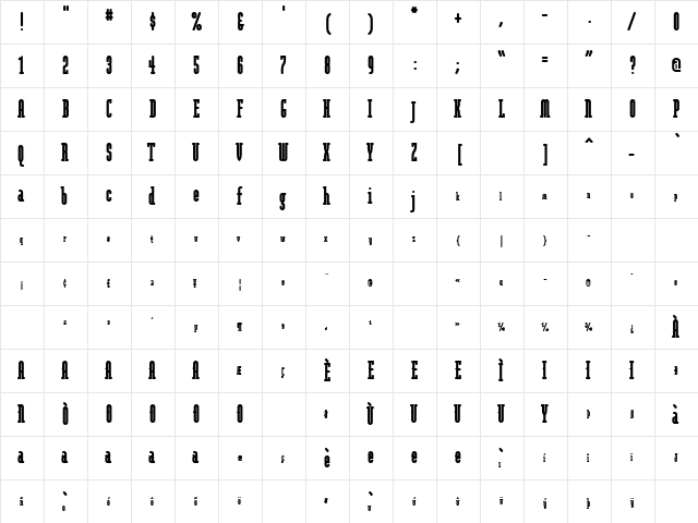 ModulaRoundSerifUltra Regular font glyphpreview