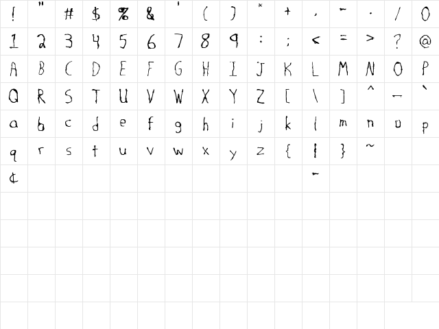 Savage Regular font glyphpreview