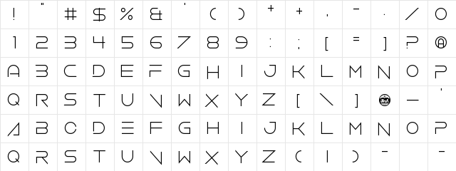 Vermin Vibes 4 Helium Regular font glyphpreview