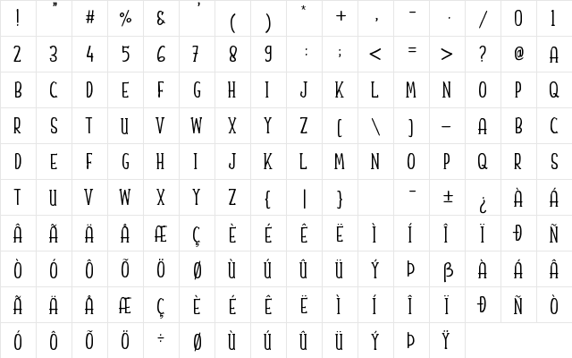 Shafeer Descript Demo Regular font glyphpreview