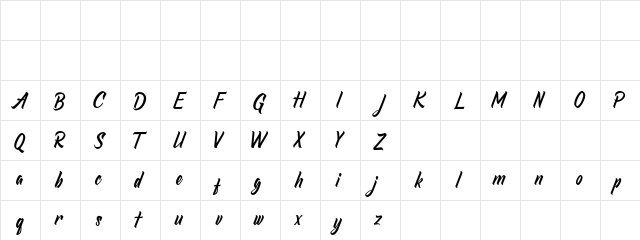 Redlineryh Regular font glyphpreview