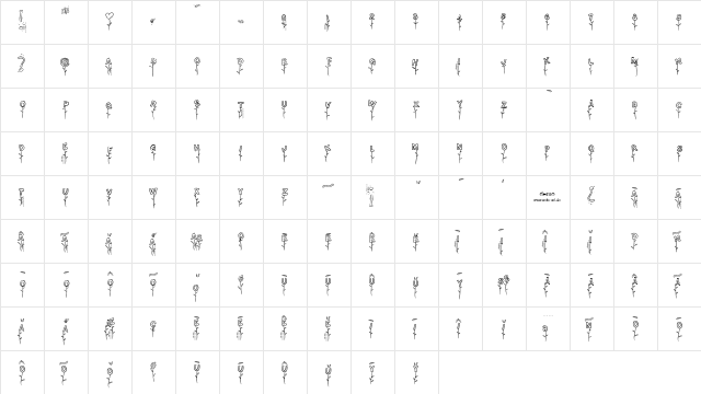 Typo Garden Demo Regular font glyphpreview