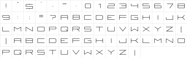 Fireye GF 3 Lite font glyphpreview