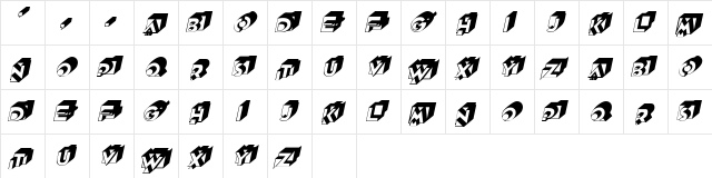 QubistSCapsSSK Italic font glyphpreview