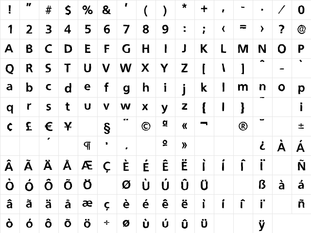 QuebecAntique-Xbold Regular font glyphpreview