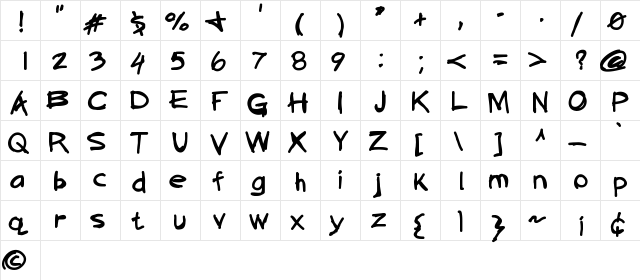QuickAsABunny Medium font glyphpreview