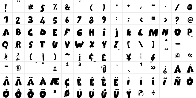 Kidy CapsBlack font glyphpreview