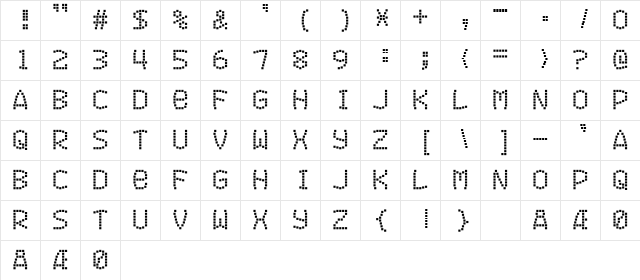 Exit font for a film Regular font glyphpreview
