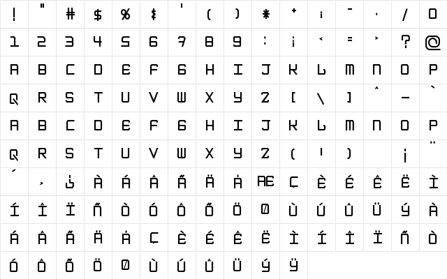 EpicenterBold Regular font glyphpreview
