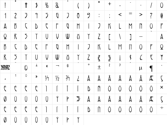 Rivanna NF Regular font glyphpreview