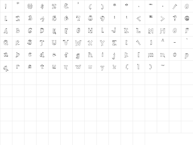 CK Crooked Classic Regular font glyphpreview