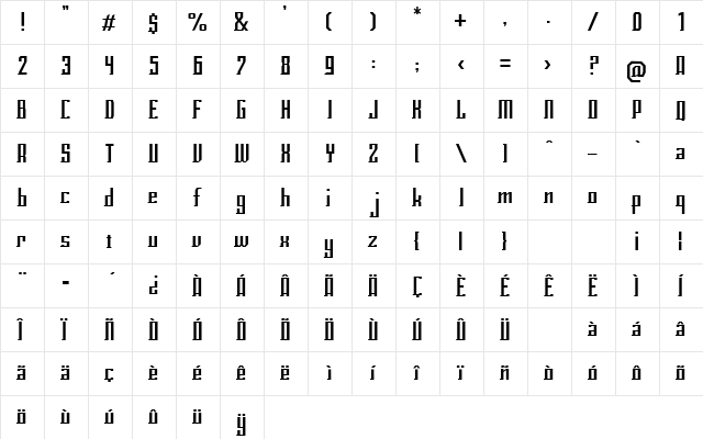 Eclix Regular font glyphpreview
