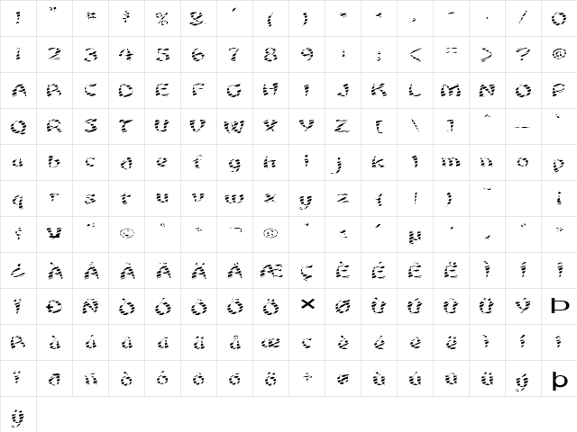 FZ UNIQUE 22 STRIPED EX Normal font glyphpreview