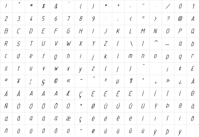 TGL 31034-2 Regular font glyphpreview
