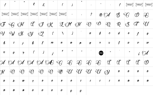 Aldebaran Regular font glyphpreview