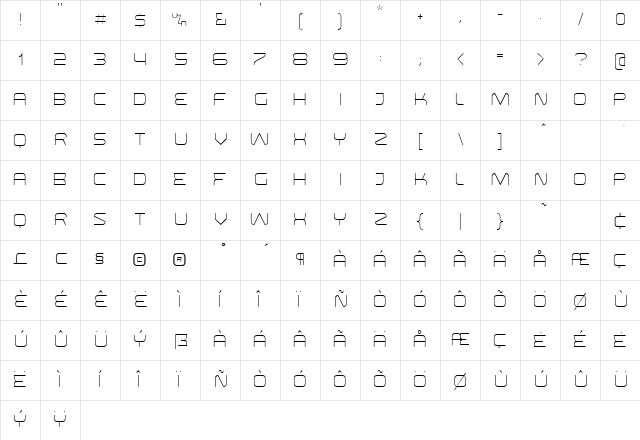 SwiszLight Regular font glyphpreview