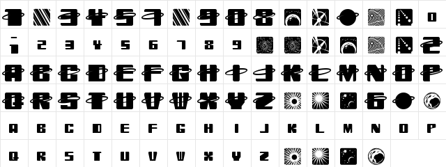 Orbitronio Regular font glyphpreview