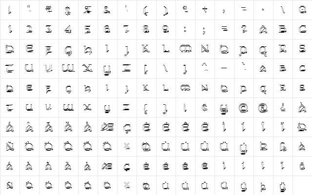 FZ JAZZY 31 SHADOW Normal font glyphpreview