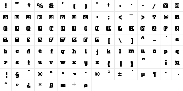 Odin Becker Initials Regular font glyphpreview
