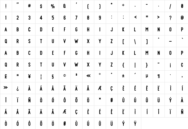 Offlander Rough Regular font glyphpreview