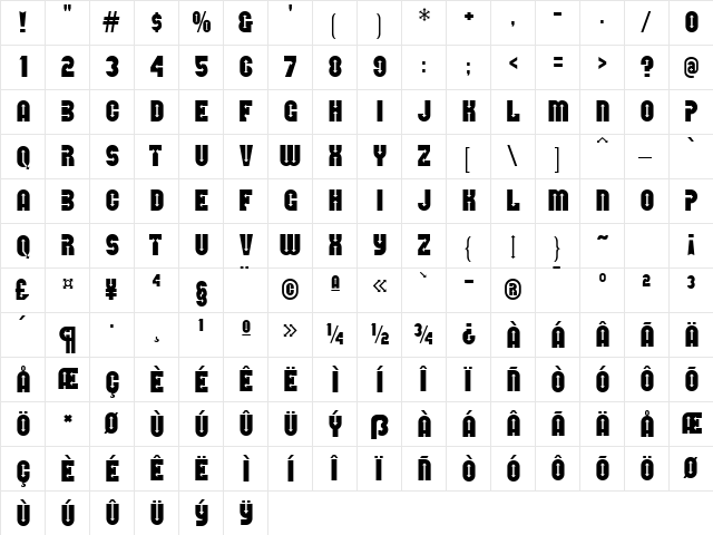 Directions MF Regular font glyphpreview