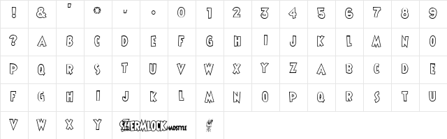ShermlockMadstyle Regular font glyphpreview