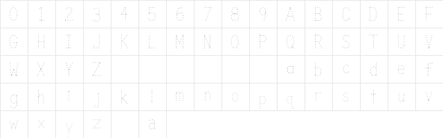 Trace Regular font glyphpreview