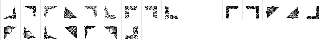 Vintage Decorative Corners Regular font glyphpreview
