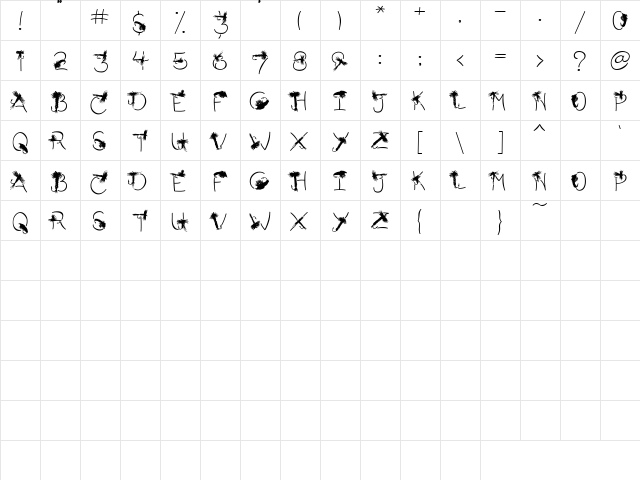 LD Flyfish Regular font glyphpreview