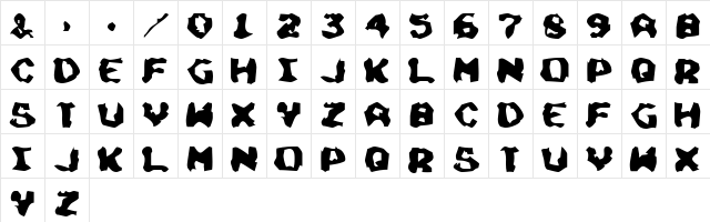 Chunky Soup Regular font glyphpreview