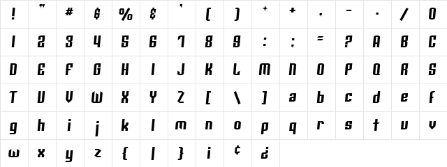 Archery Black Rounded Italic font glyphpreview