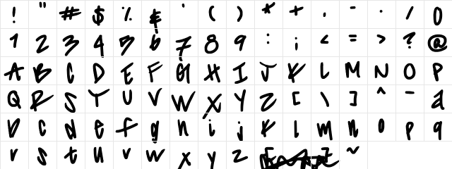 striiikerr Regular font glyphpreview