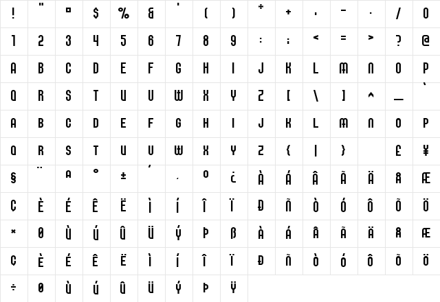 Elbaris Regular font glyphpreview