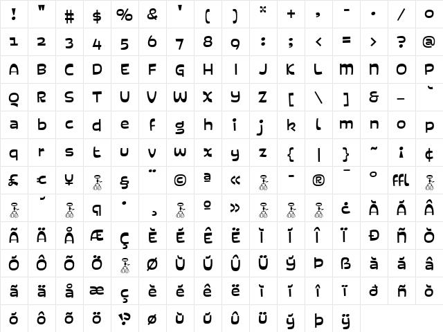 Eggwhite-Lite Regular font glyphpreview