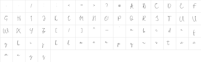 Rinjane Regular font glyphpreview