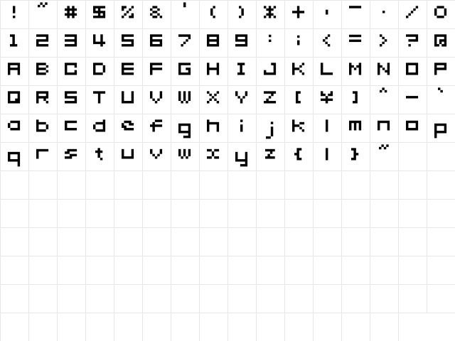 somybmp02_7 Regular font glyphpreview