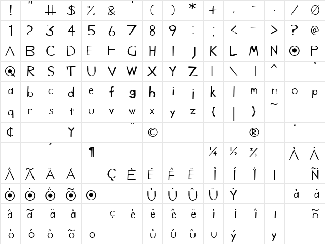 Caduceus Regular font glyphpreview