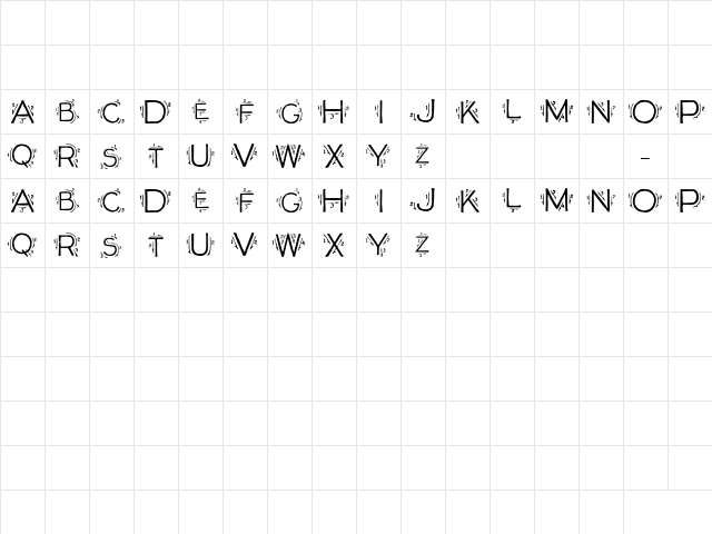 Single Stroke Regular font glyphpreview