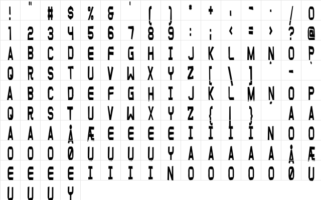 Funny farm soft Regular font glyphpreview