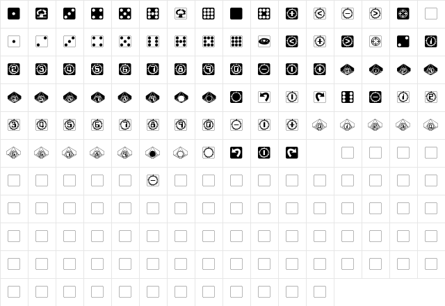 Starburst Pips Regular font glyphpreview