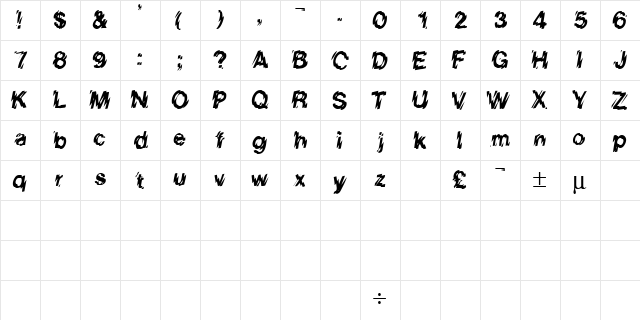 EightCountSSK Regular font glyphpreview