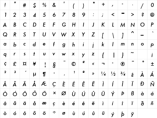 Fuschia Medium Italic font glyphpreview