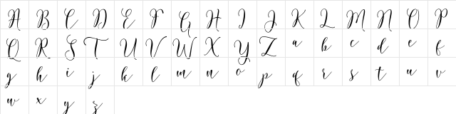 Rosetica Script Demo Regular font glyphpreview