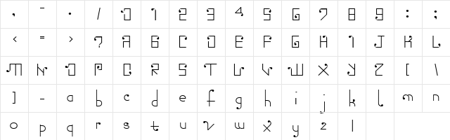 TORN Regular font glyphpreview
