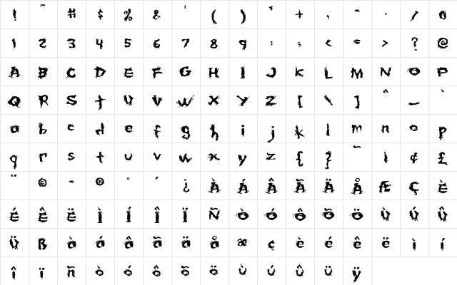Firehouse Medium font glyphpreview