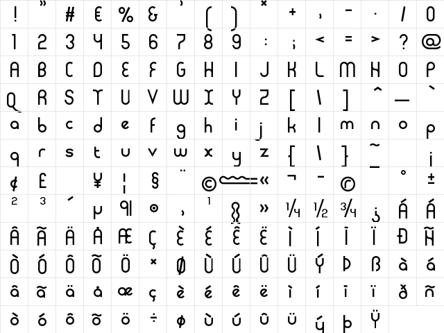 ex2 Regular font glyphpreview