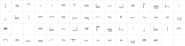 Speed Bowling Regular font glyphpreview