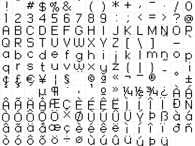 schoenecker 10_55 Regular font glyphpreview