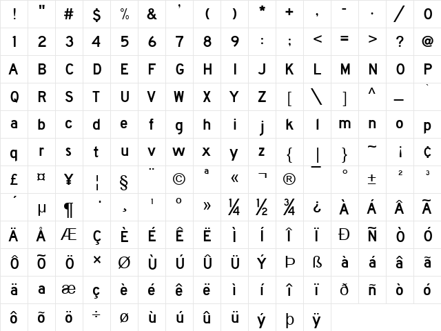 Roadgeek 2000 Series D Regular font glyphpreview