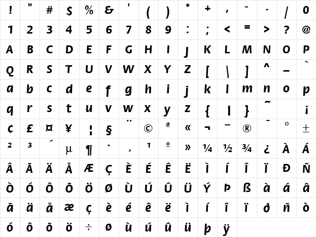 Flora ICG Bold font glyphpreview